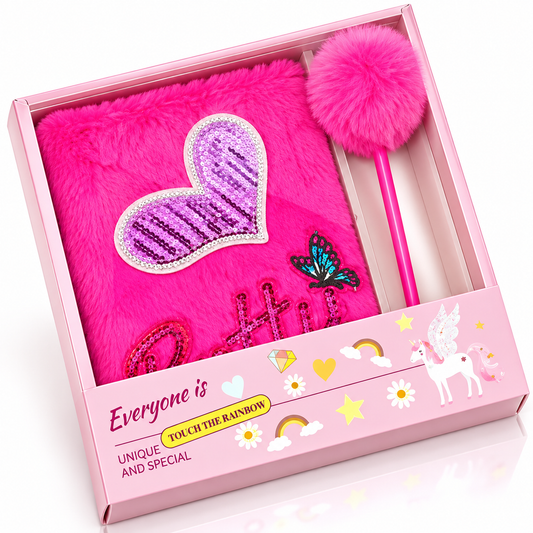 Pretty Girl Plush Journal Set