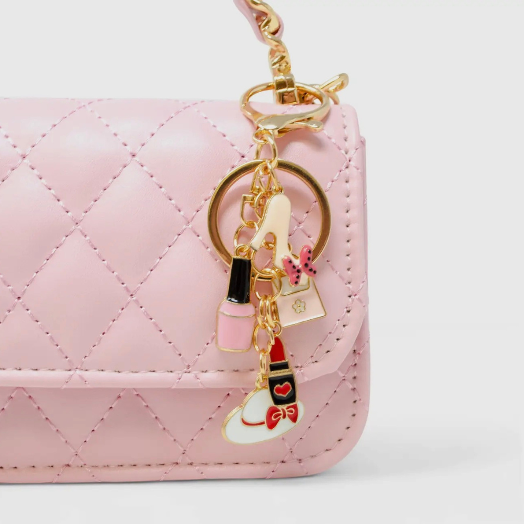 Mini Crossbody Purse with Charm Keychain