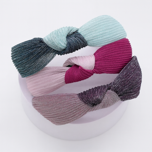 Two-toned Pleated Headbands (3-pack)